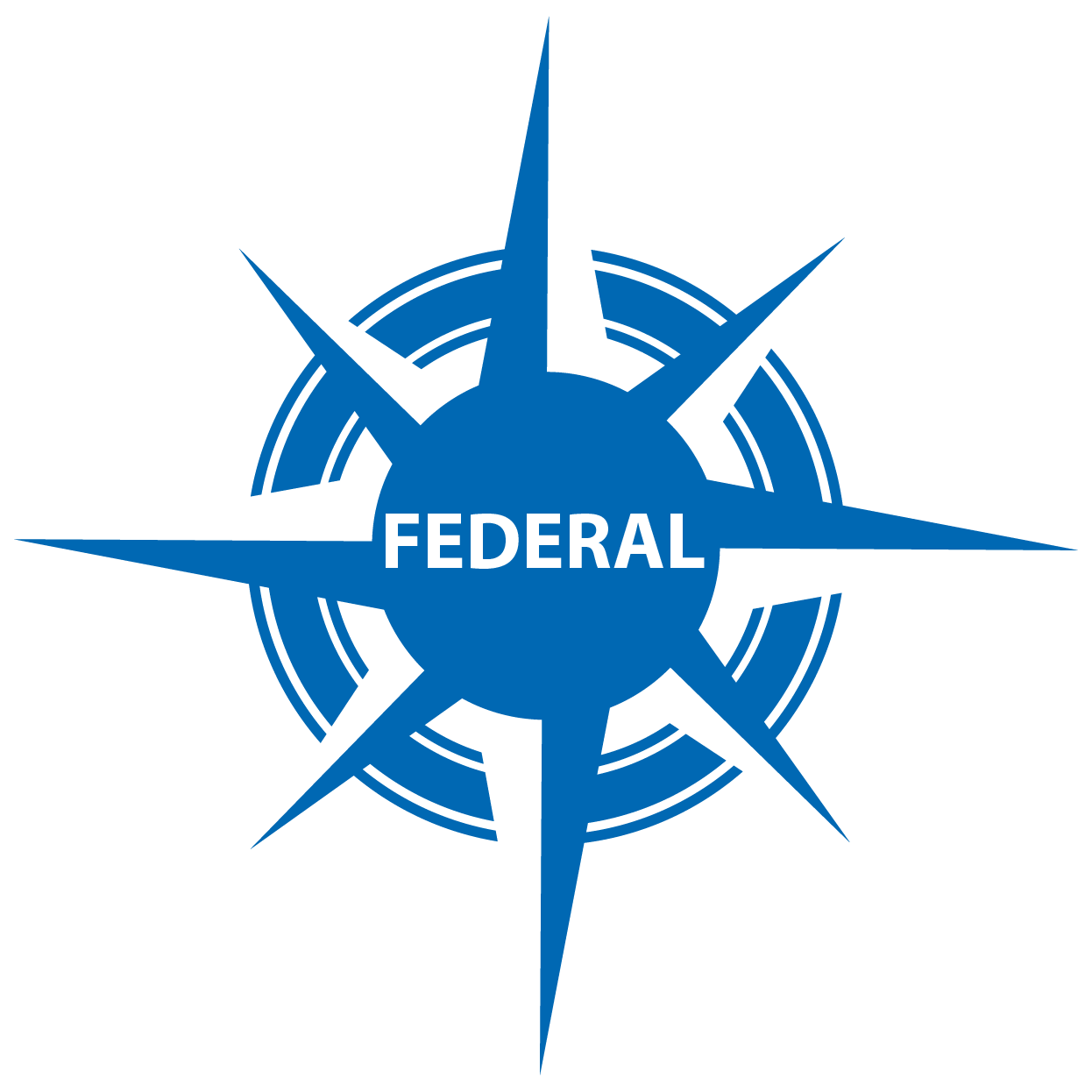 blue compass with FEDERAL in center