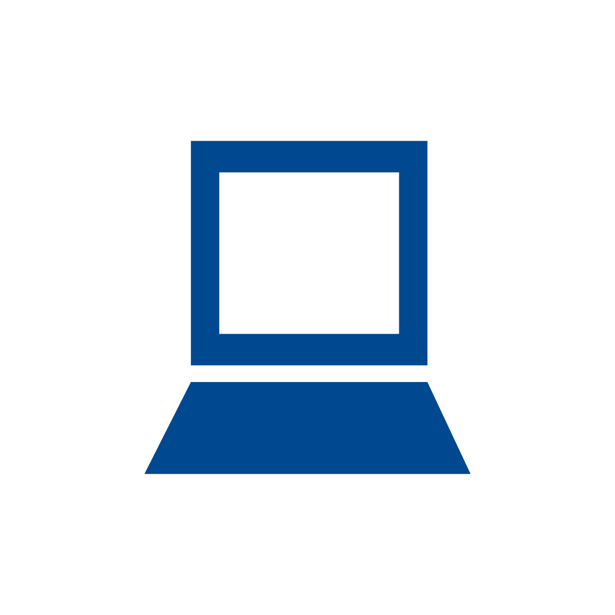 Technology icon - laptop silhouette