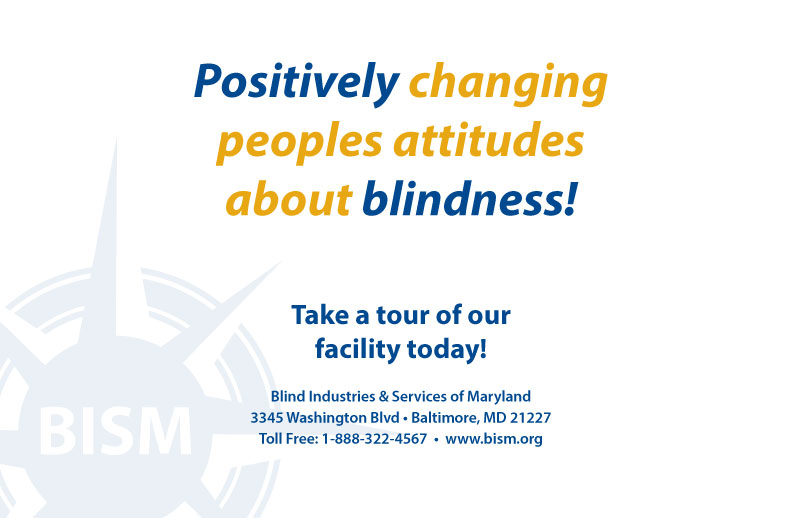 Back Cover - Positively changing people's attitudes about blindness!
