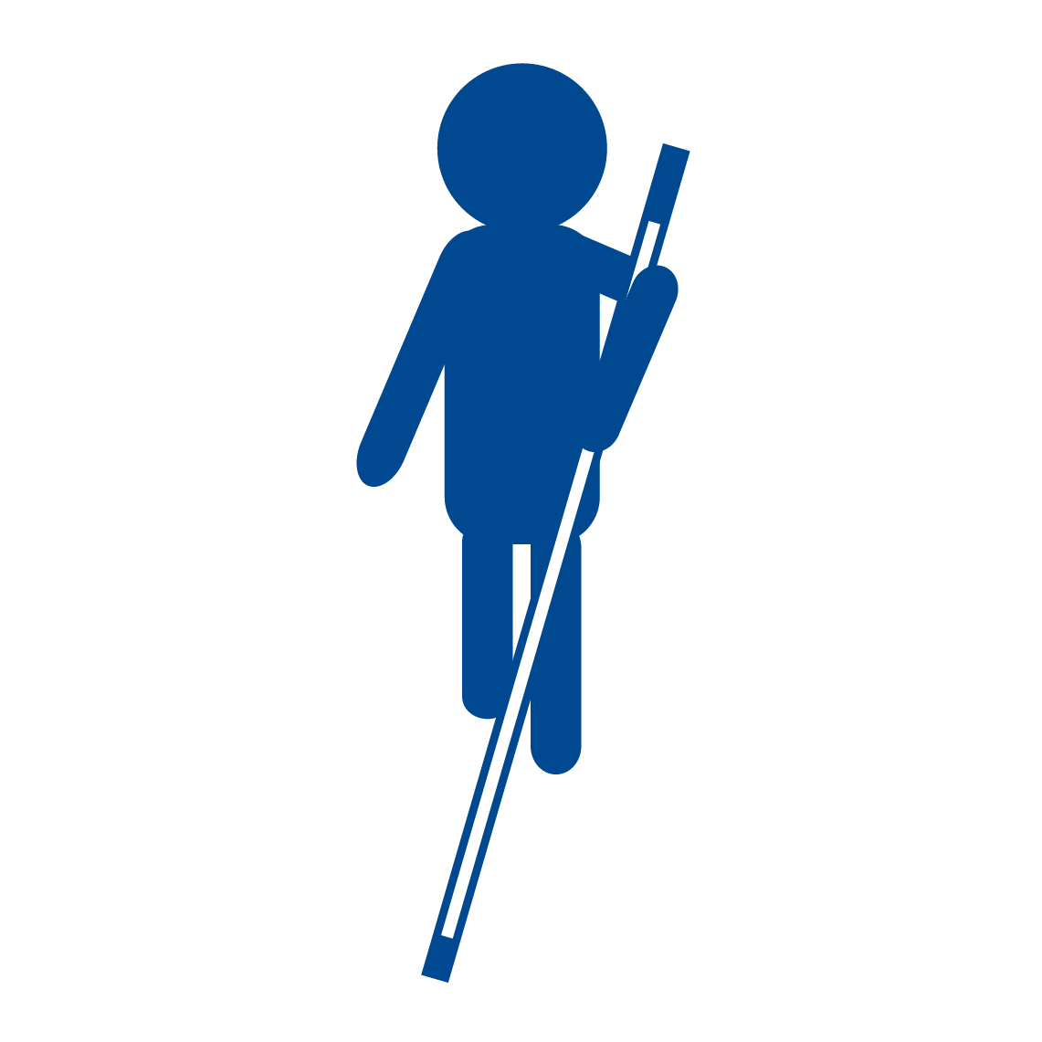 Rehabilitation Link - BISM Rehab logo - Figure with White Cane